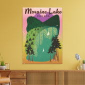 Moraine meer Canada Canvas Afdruk (Insitu (Woonkamer))