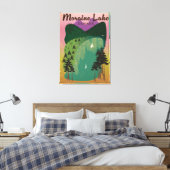 Moraine meer Canada Canvas Afdruk (Insitu (Slaapkamer))