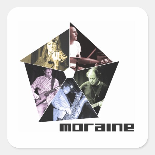 Moraine vierkante sticker (Voorkant)