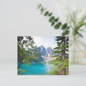 Moraïnemeer en de vallei van de Tien Peaks Briefkaart (Staand voorkant)
