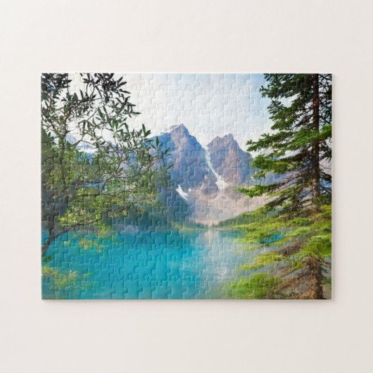 Moraïnemeer en de vallei van de Tien Peaks Legpuzzel (Horizontaal)