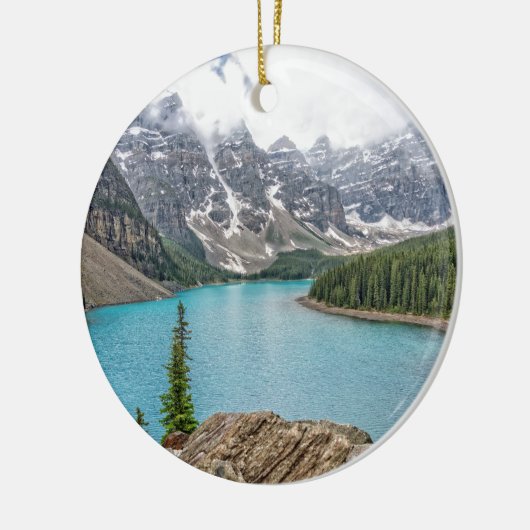 Moraïnemeer na het Storm Keramisch Ornament (Links)