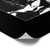 Moraïnemeer (zwart-wit) poster (Hoek)