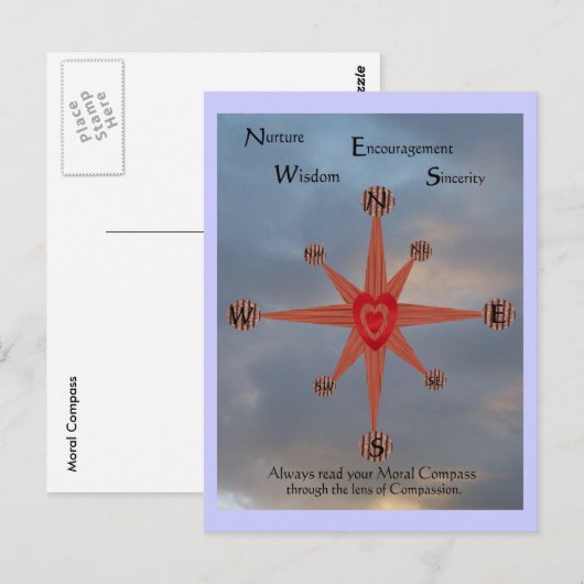 Moral Compass Briefkaart (Voorkant / Achterkant)