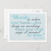 Morale Quote Motivatie Briefkaart (Voorkant / Achterkant)