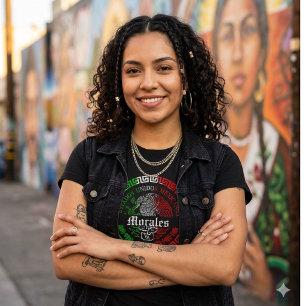 Morales Achternaam México embleem shirt