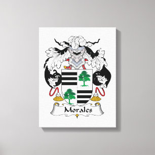 Morales Family Crest Canvas Afdruk