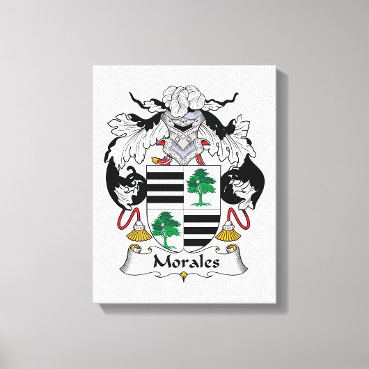 Morales Family Crest Canvas Afdruk (Voorkant)