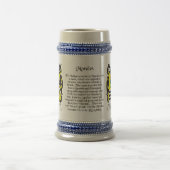 Morales Family Crest Stein Bierpul (Center)