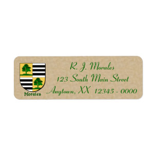 Morales Heraldic Shield Etiket