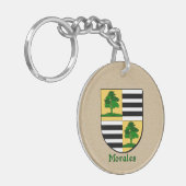 Morales Historisch Schild en Spaanse Vlag Sleutelhanger (Voorkant Links)