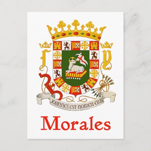Morales Puerto Rico Shield Briefkaart (Voorkant)
