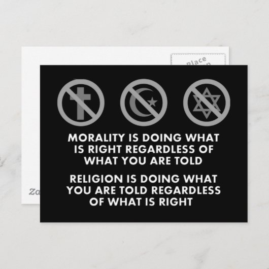 Moraliteit en religie briefkaart (Voorkant / Achterkant)