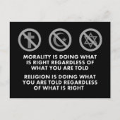 Moraliteit en religie briefkaart (Voorkant)