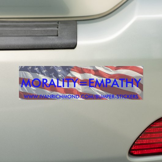 Morality=Empathie Bumpersticker (Op auto)