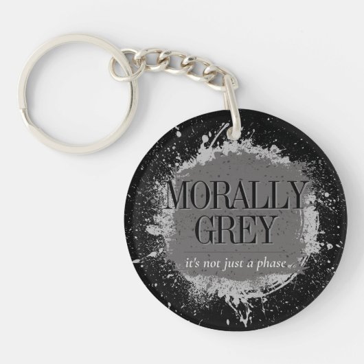 Morally Grey Geen Fase Bookish Reader Splatter Sleutelhanger (Voorkant)