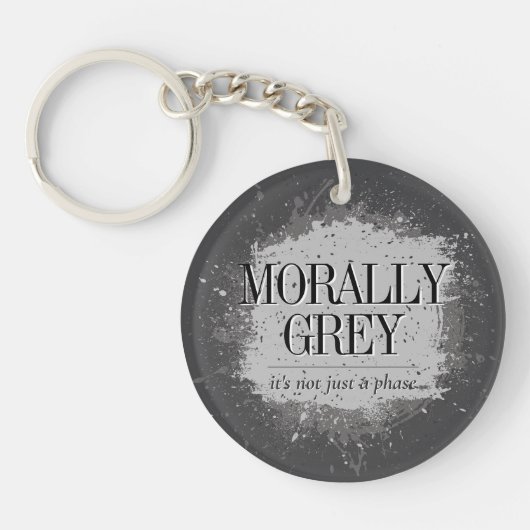 Morally Grey Geen Fase Bookish Reader Splatter Sleutelhanger (Voorkant)