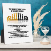 Morals van Chess Benjamin Franklin reflecterende C Fotoplaat (Zijkant)