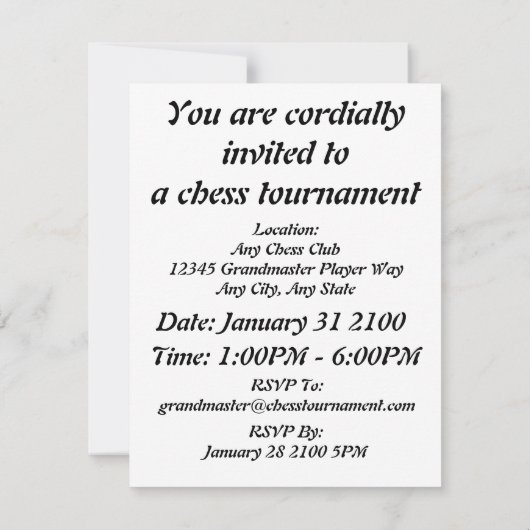 Morals van Chess Benjamin Franklin reflecterende C Kaart (Achterkant)