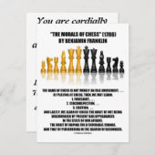 Morals van Chess Benjamin Franklin reflecterende C Kaart (Voorkant / Achterkant)