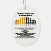 Morals van Chess Benjamin Franklin reflecterende C Keramisch Ornament (Achterkant)