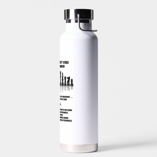 Morals van Chess Benjamin Franklin reflecterende C Waterfles (Links)