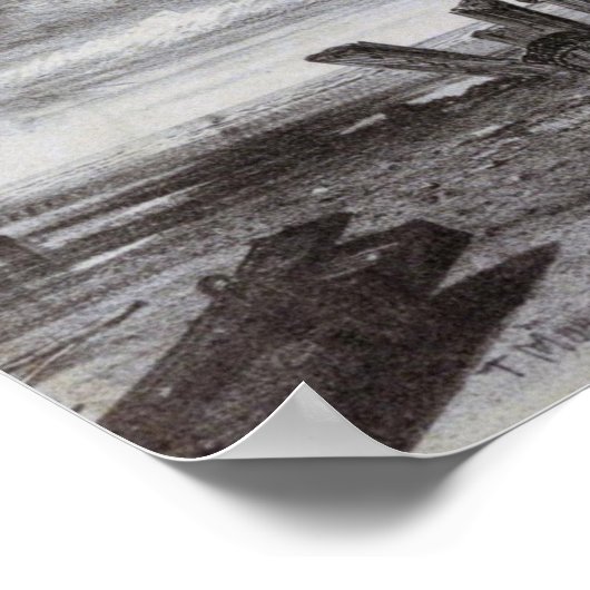 Moran - Beaching Vissen Boat 1864 Poster (Hoek)