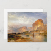 Moran Cliffs of Green River Painting Briefkaart (Voorkant / Achterkant)