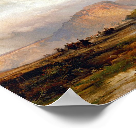 Moran Cliffs of Green River Painting Poster (Hoek)