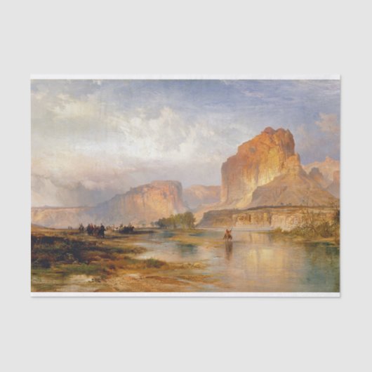 Moran Cliffs of Green River Painting Tissuepapier (Voorkant)