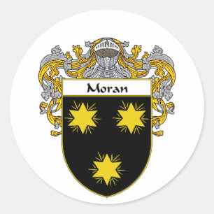Moran Coat of Arms (Beheerd) Ronde Sticker