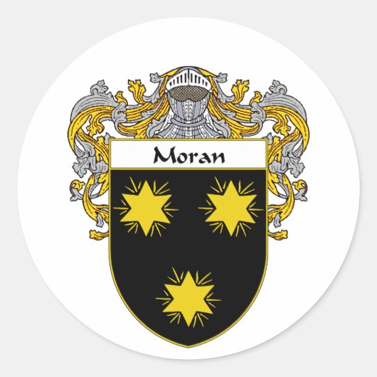 Moran Coat of Arms (Beheerd) Ronde Sticker (Voorkant)