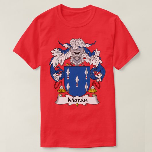 Moran Coat of Arms Family Crest T-shirt (Design voorkant)