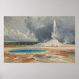 Moran - De Castle Geyser Upper Geyser Park Poster