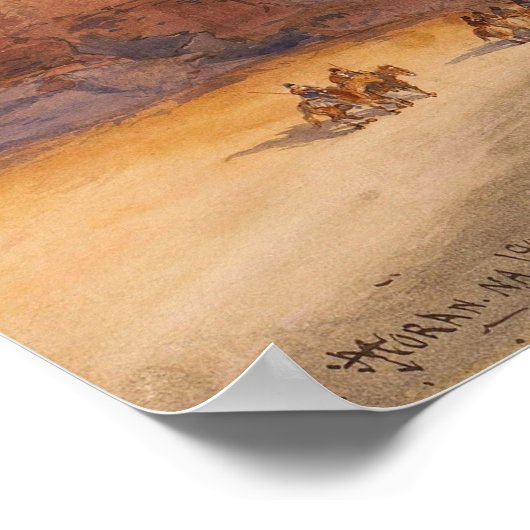 Moran - De rots van Acoma New Mexico 1902 Poster (Hoek)