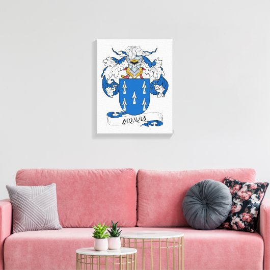 Moran Family Crest Canvas Afdruk (Insitu (Woonkamer))