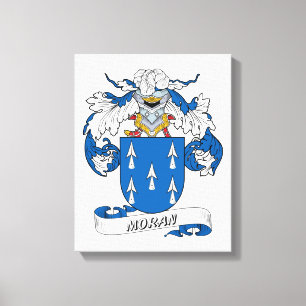 Moran Family Crest Canvas Afdruk