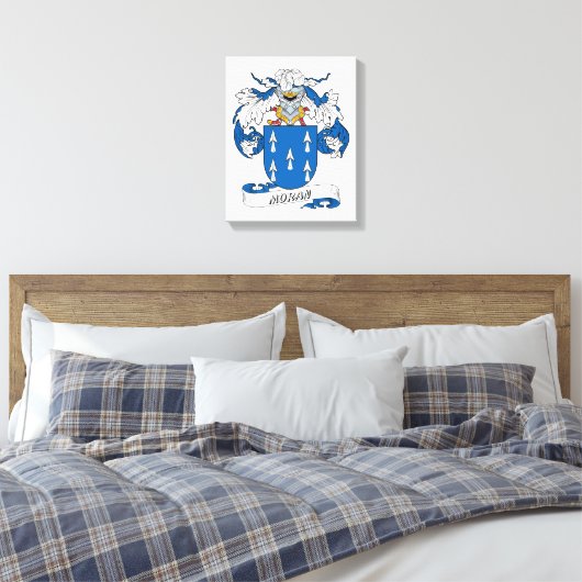 Moran Family Crest Canvas Afdruk (Insitu (Slaapkamer))