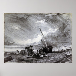 Moran - Gestrand vissersboot 1864 Poster