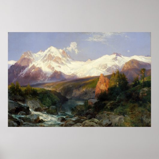 Moran - Het Teton-gebergte Poster (Voorkant)