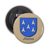 Moran Historical Arms Shield Button Flesopener (Voorkant)