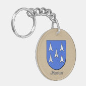 Moran Historical Shield en Spaanse vlag Sleutelhanger (Voorkant Links)