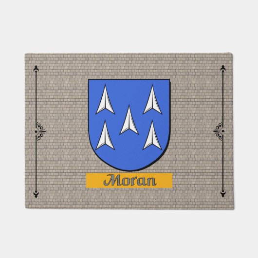 Moran Historisch Schild op Cobblestone Deurmat (Voorkant)