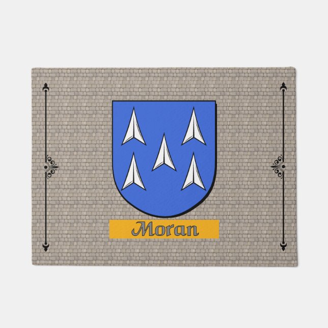 Moran Historisch Schild op Cobblestone Deurmat (Voorkant)