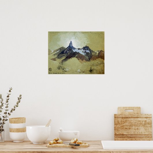 Moran - Index Peak Clark's Fork Wyoming 1892 Poster (Keuken)