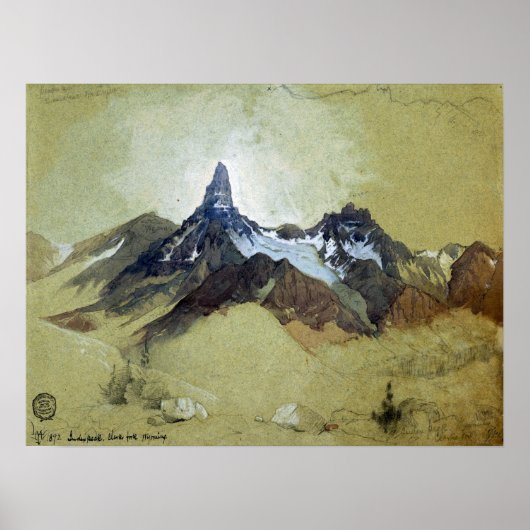 Moran - Index Peak Clark's Fork Wyoming 1892 Poster (Voorkant)