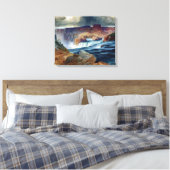 Moran Shoshone Herfsten Idaho Painting Canvas Afdruk (Insitu (Slaapkamer))