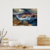 Moran Shoshone Herfsten Idaho Painting Poster (Keuken)