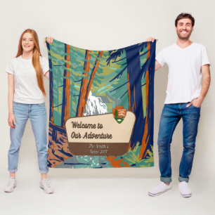 Moran State Park Familie Camping Avontuur aanpasse Fleece Deken