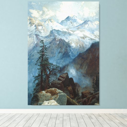 Moran Top van de Sierras Painting Canvas Afdruk (Insitu (Houten vloer))